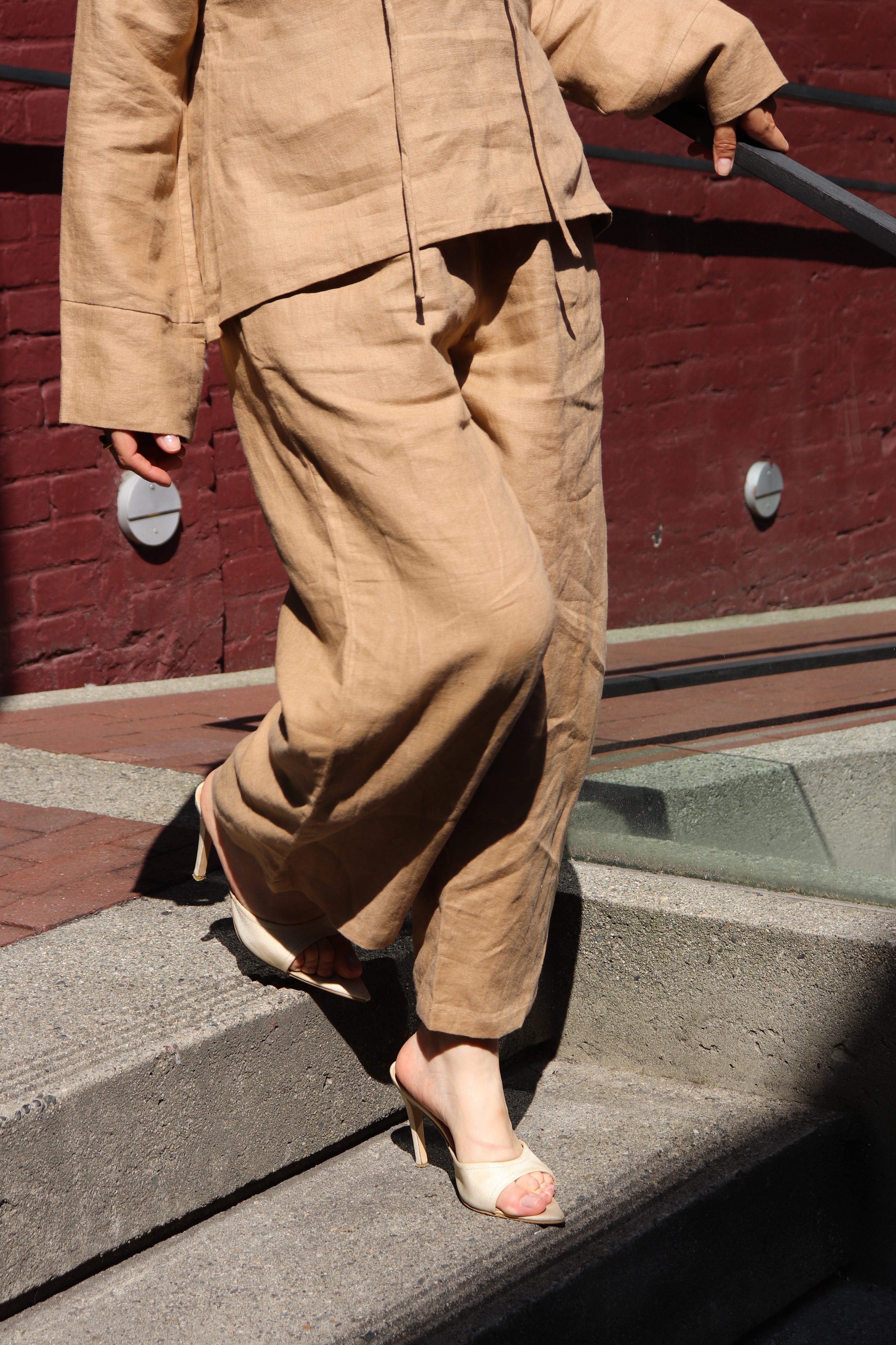 Women's Ankle Lounge Pants | 100% linen