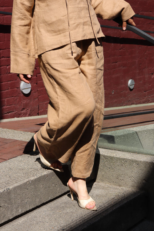 Women's Ankle Lounge Pants | 100% linen