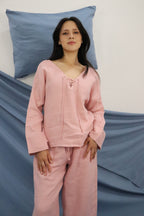 Loose Criss-Cross Tie Blouse | 100% linen