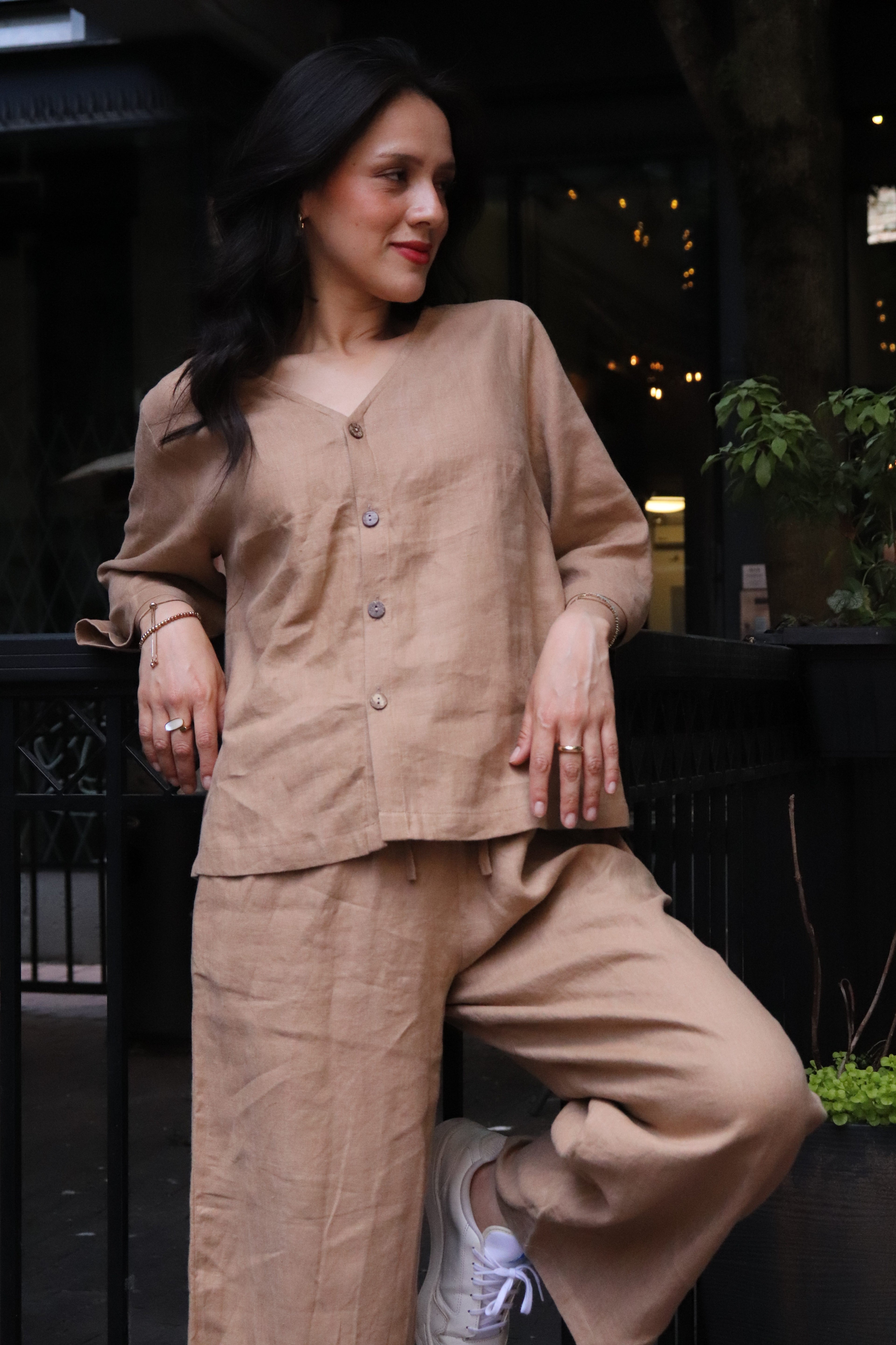 Women's Elevated Pyjama Shirt | 100% linen