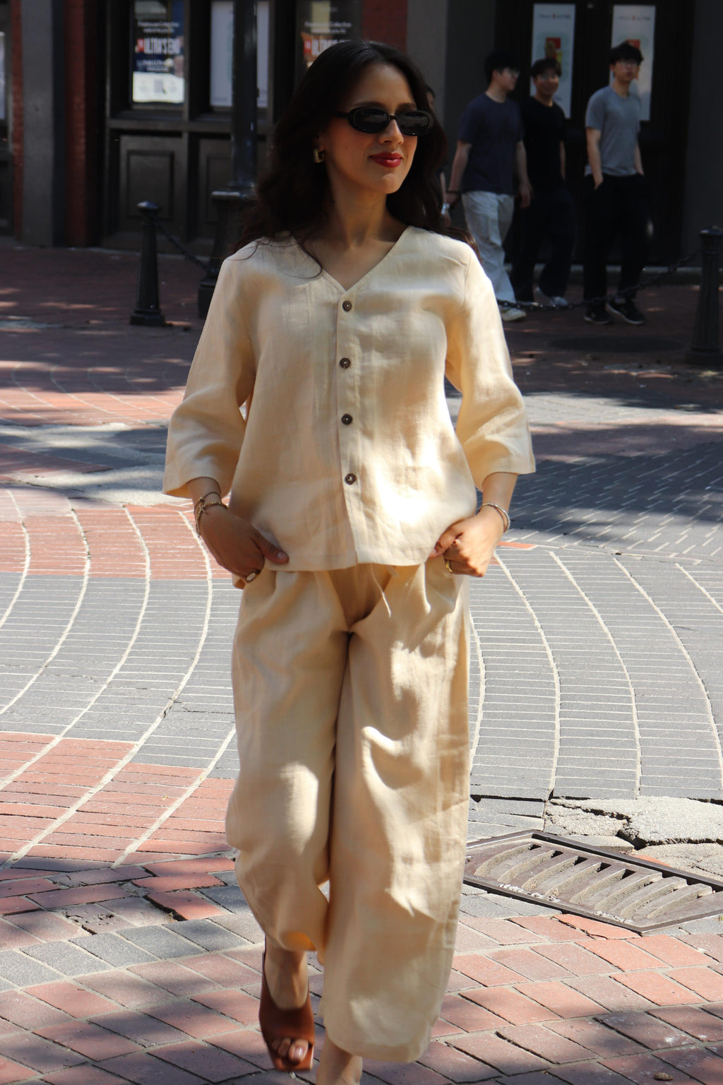 Women's Ankle Lounge Pants | 100% linen