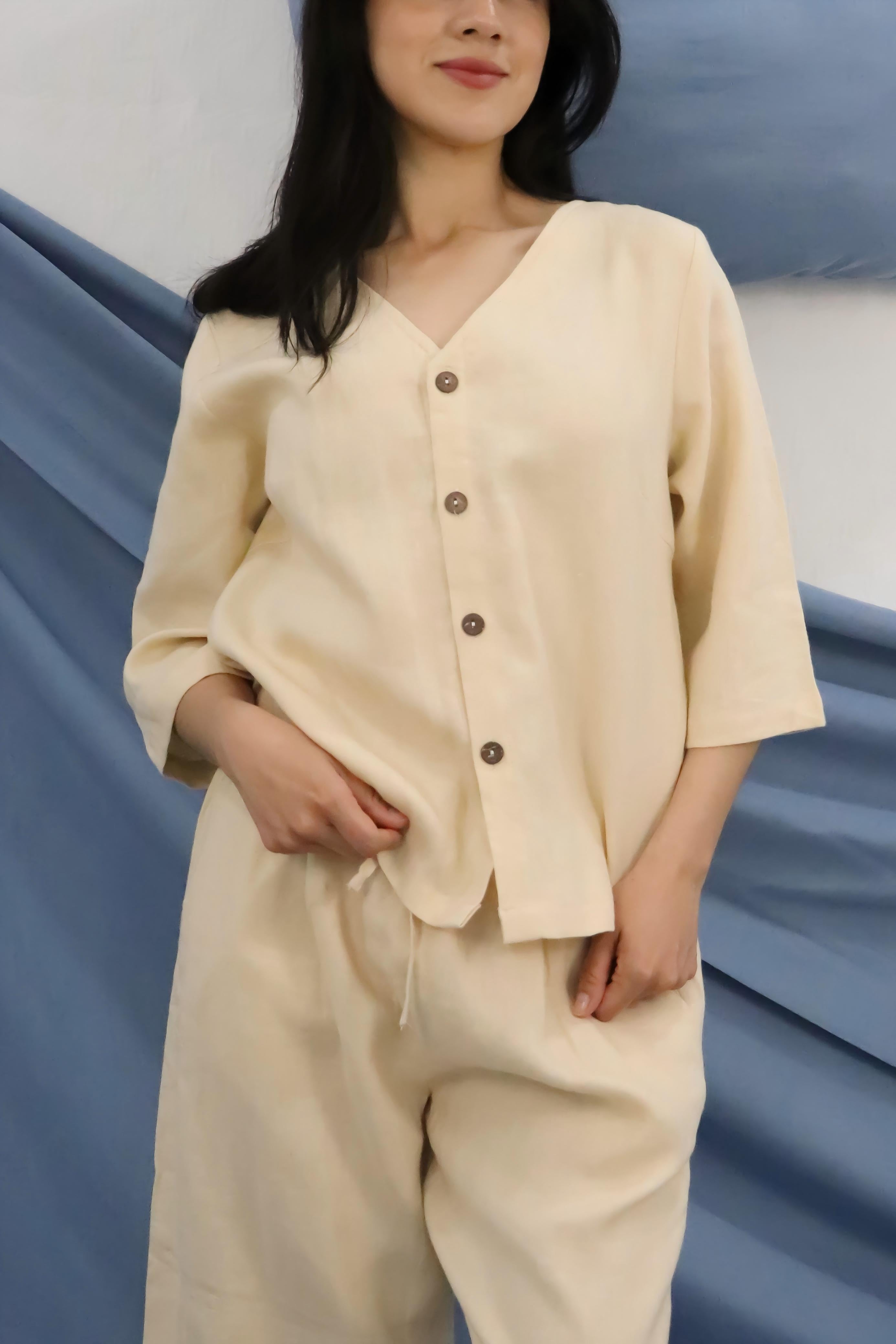 Women's Elevated Pyjama Shirt | 100% linen