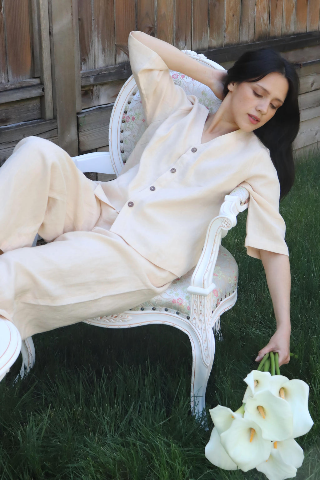 Women's Elevated Pyjama Shirt | 100% linen