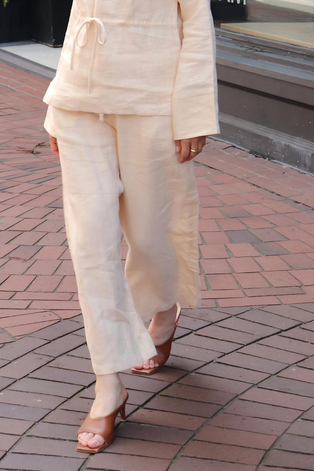 Women's Ankle Lounge Pants | 100% linen