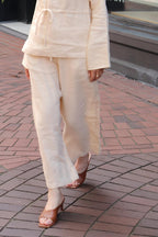 Women's Ankle Lounge Pants | 100% linen
