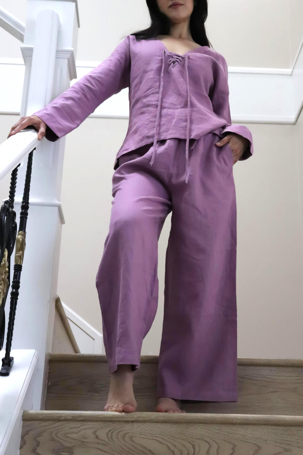 Women's Ankle Lounge Pants | 100% linen