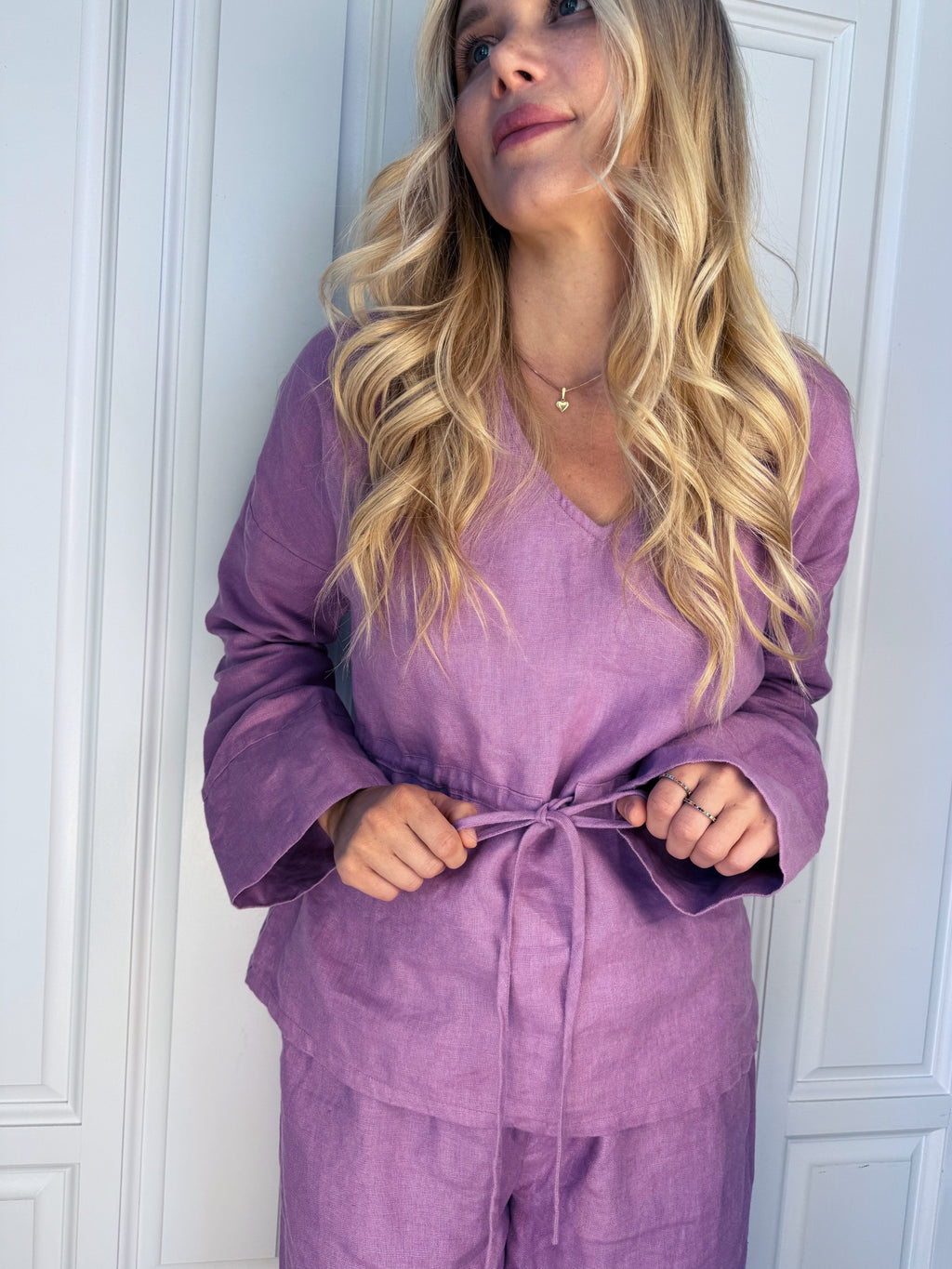 Relaxed Drawstring Waist Blouse | 100% linen
