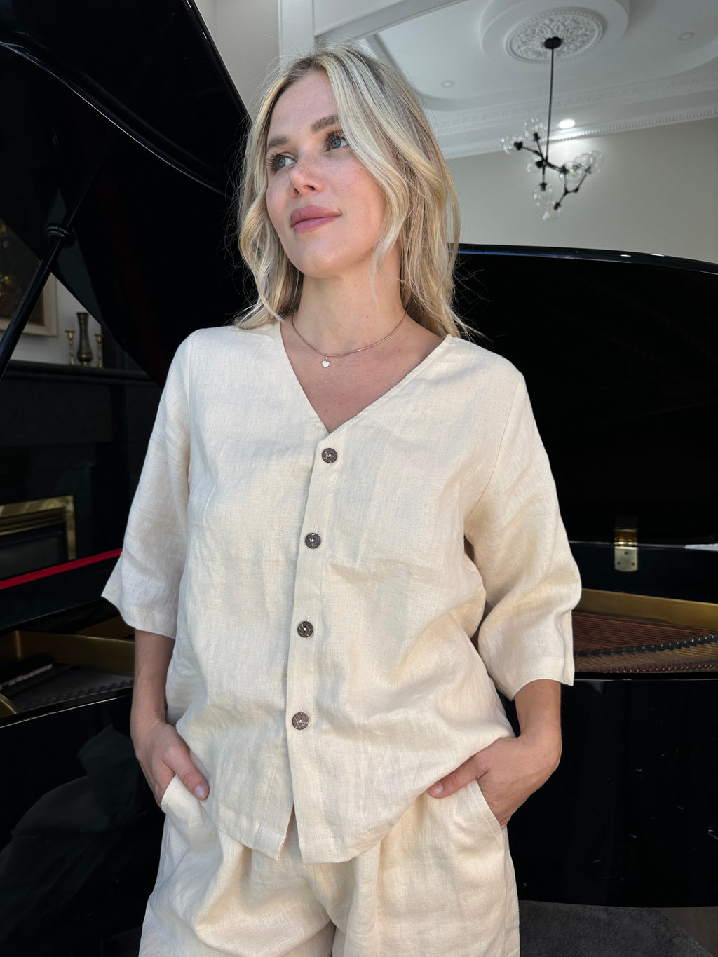Classic Elevated Pyjama Shirt | 100% linen