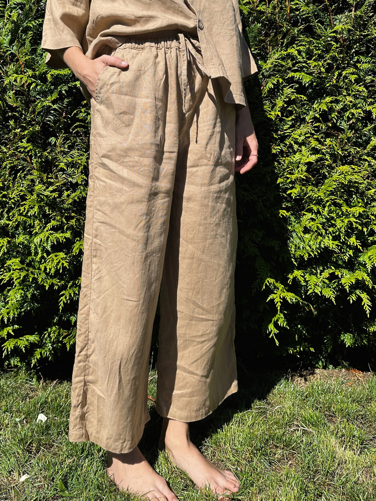 Versatile Ankle Lounge Pants | 100% linen