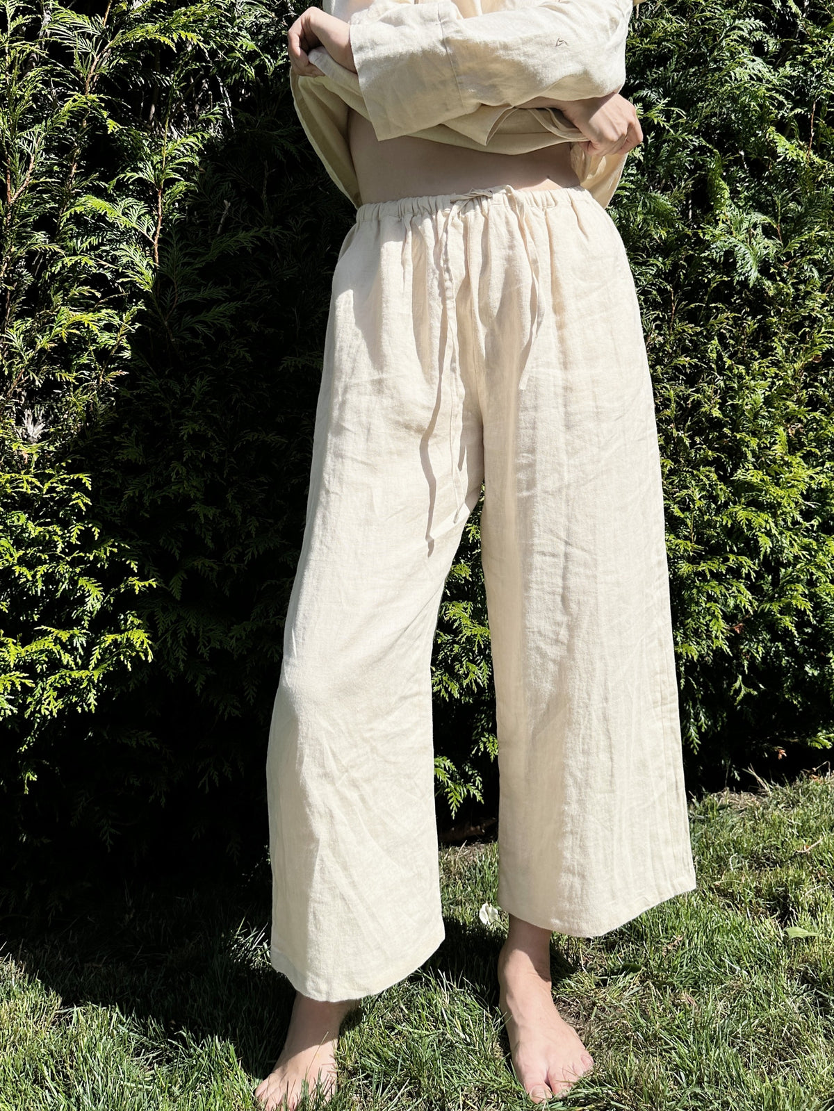 Versatile Ankle Lounge Pants | 100% linen