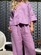 Classic Elevated Pyjama Shirt | 100% linen