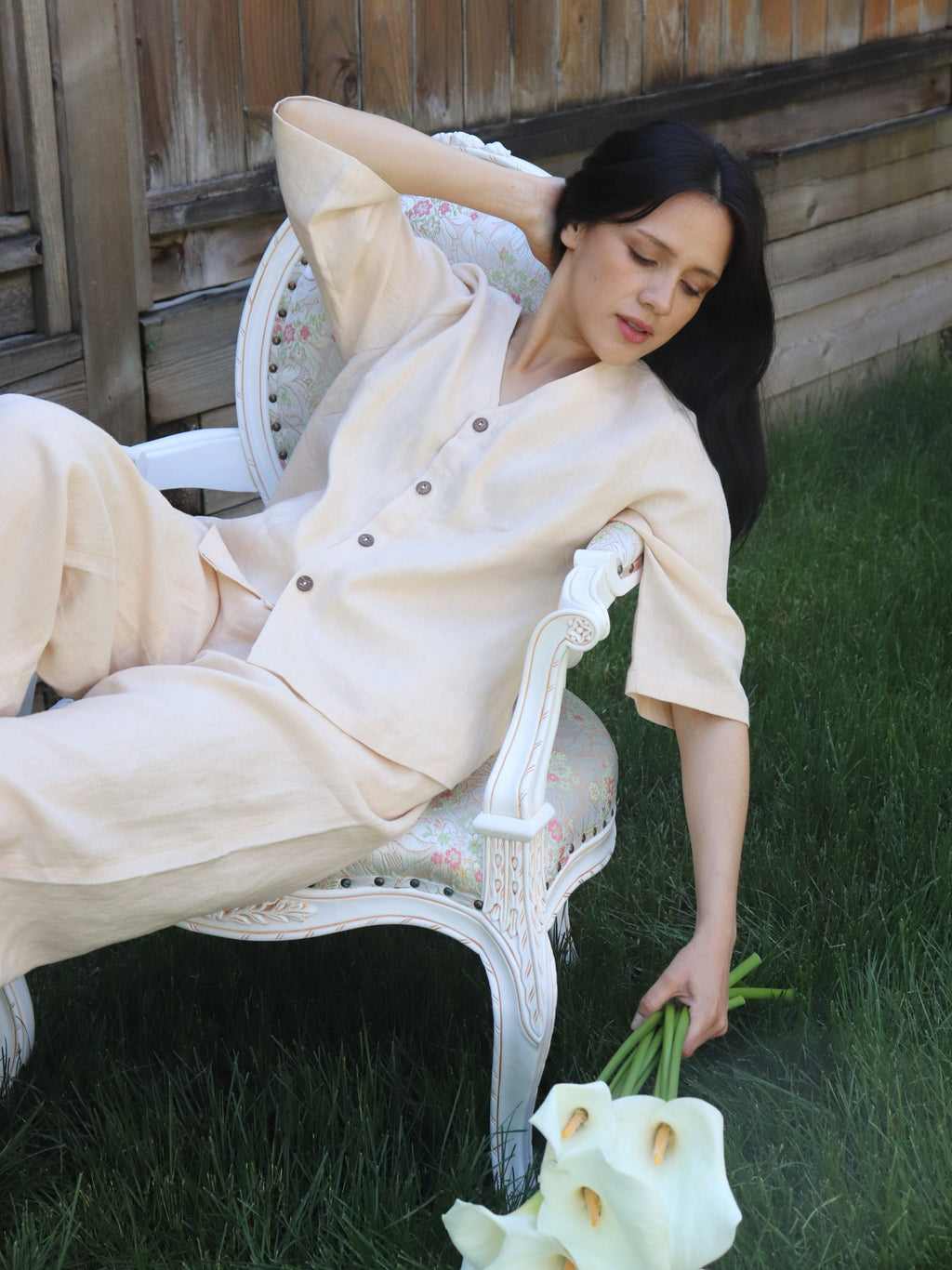Classic Elevated Pyjama Shirt | 100% linen