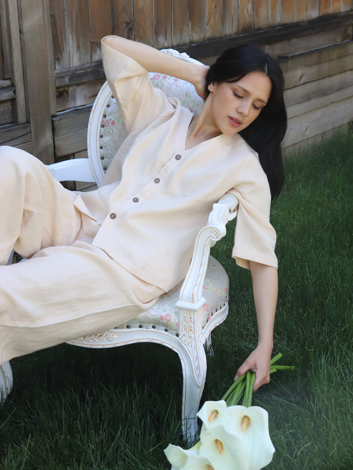 Classic Elevated Pyjama Shirt | 100% linen
